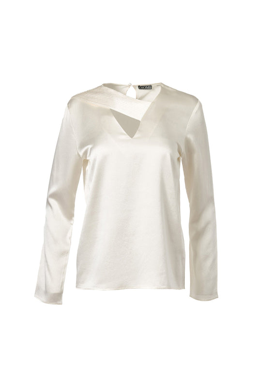 Signature Cross V-Neck L/S Top