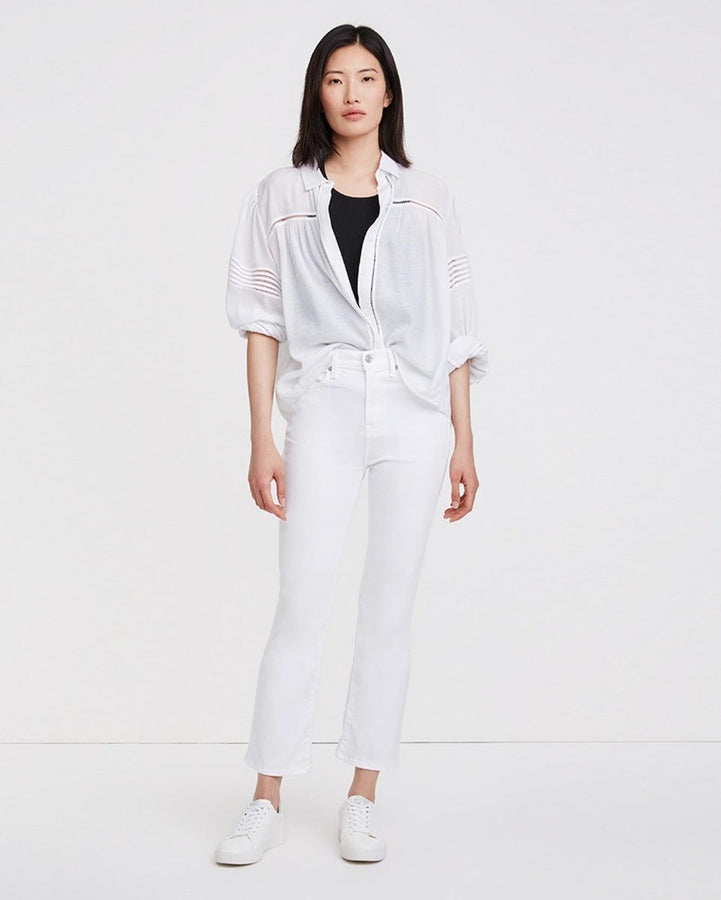 The High Waist Slim Kick - Luxe White