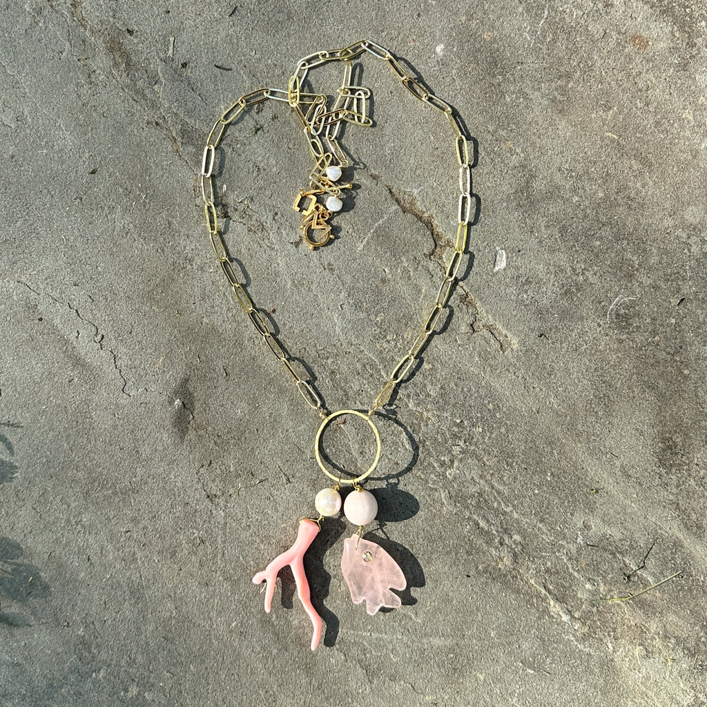 Mirabel Fish and Faux Coral Necklace