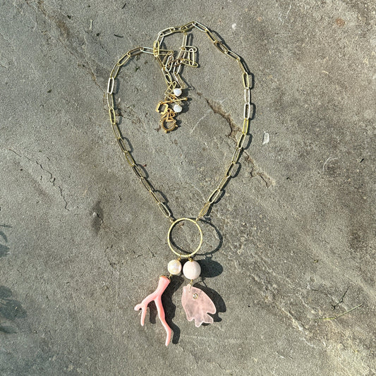 Mirabel Fish and Faux Coral Necklace
