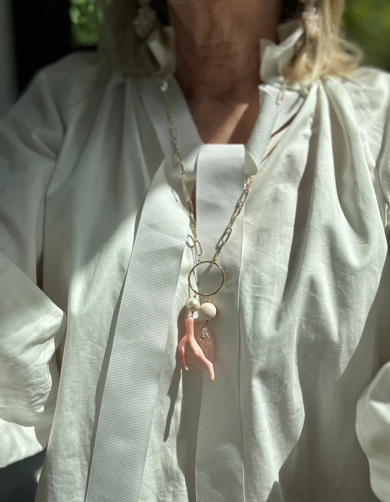 Mirabel Fish and Faux Coral Necklace