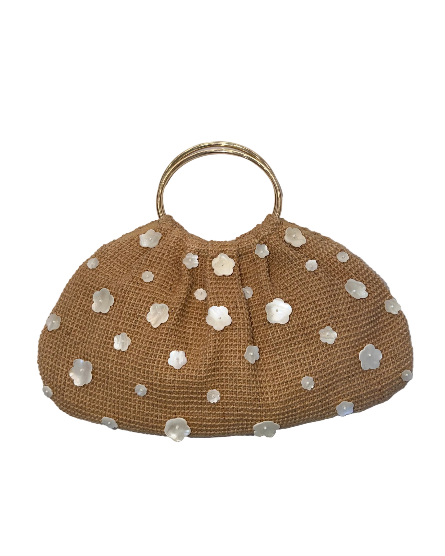 Triangle Jute Bag w Studs