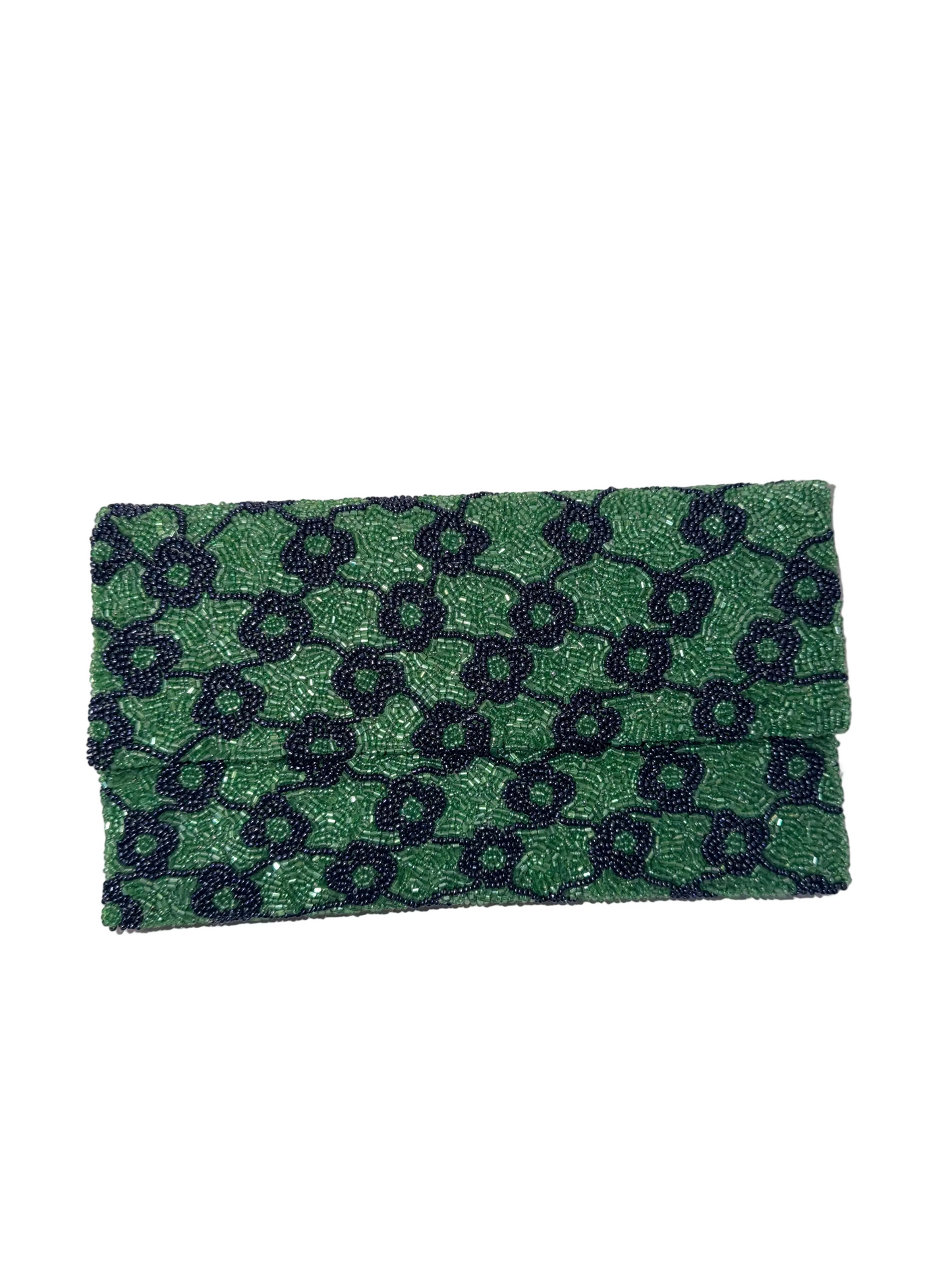 Flower Print Foldover w Chain
