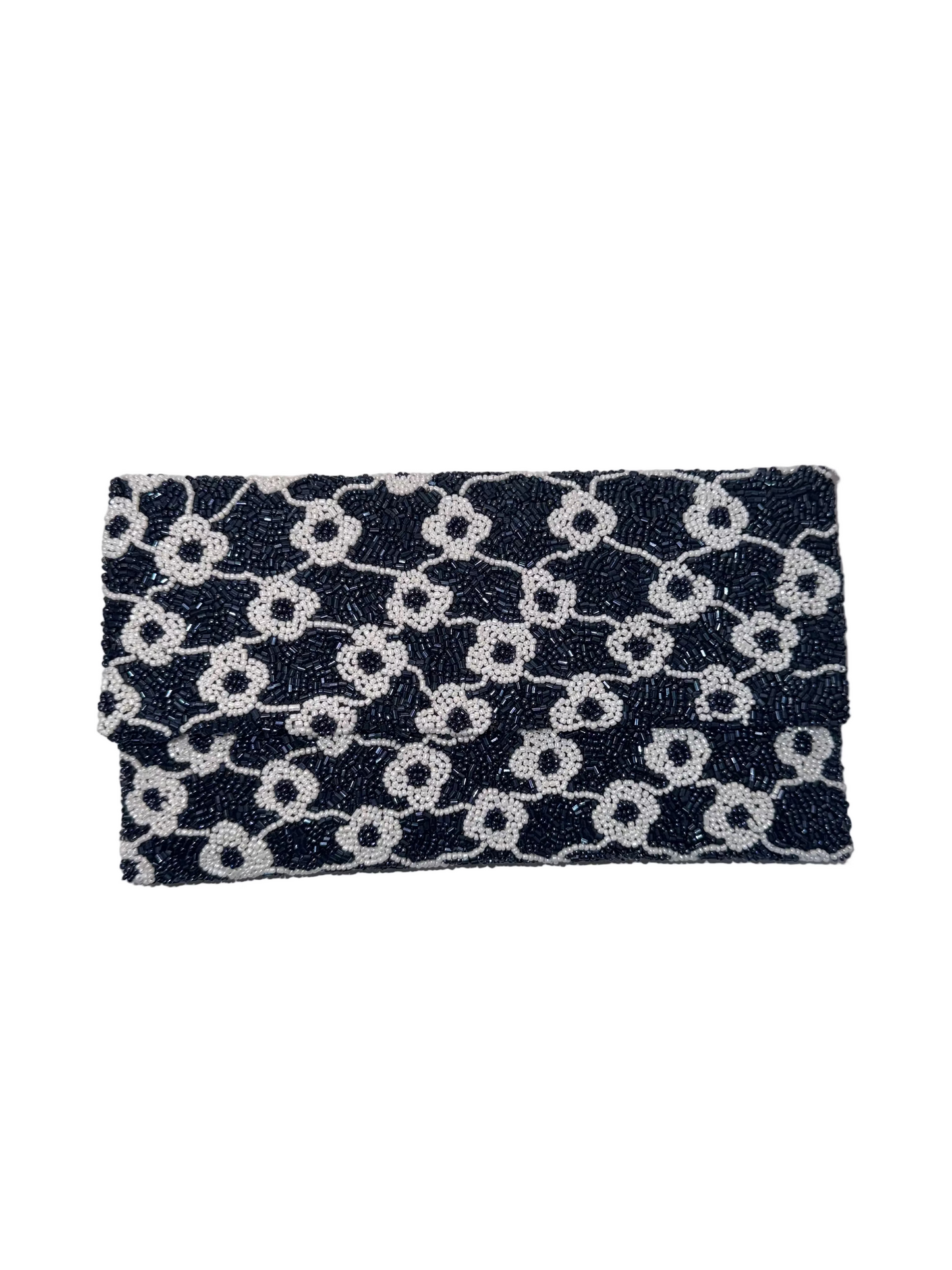 Flower Print Foldover w Chain