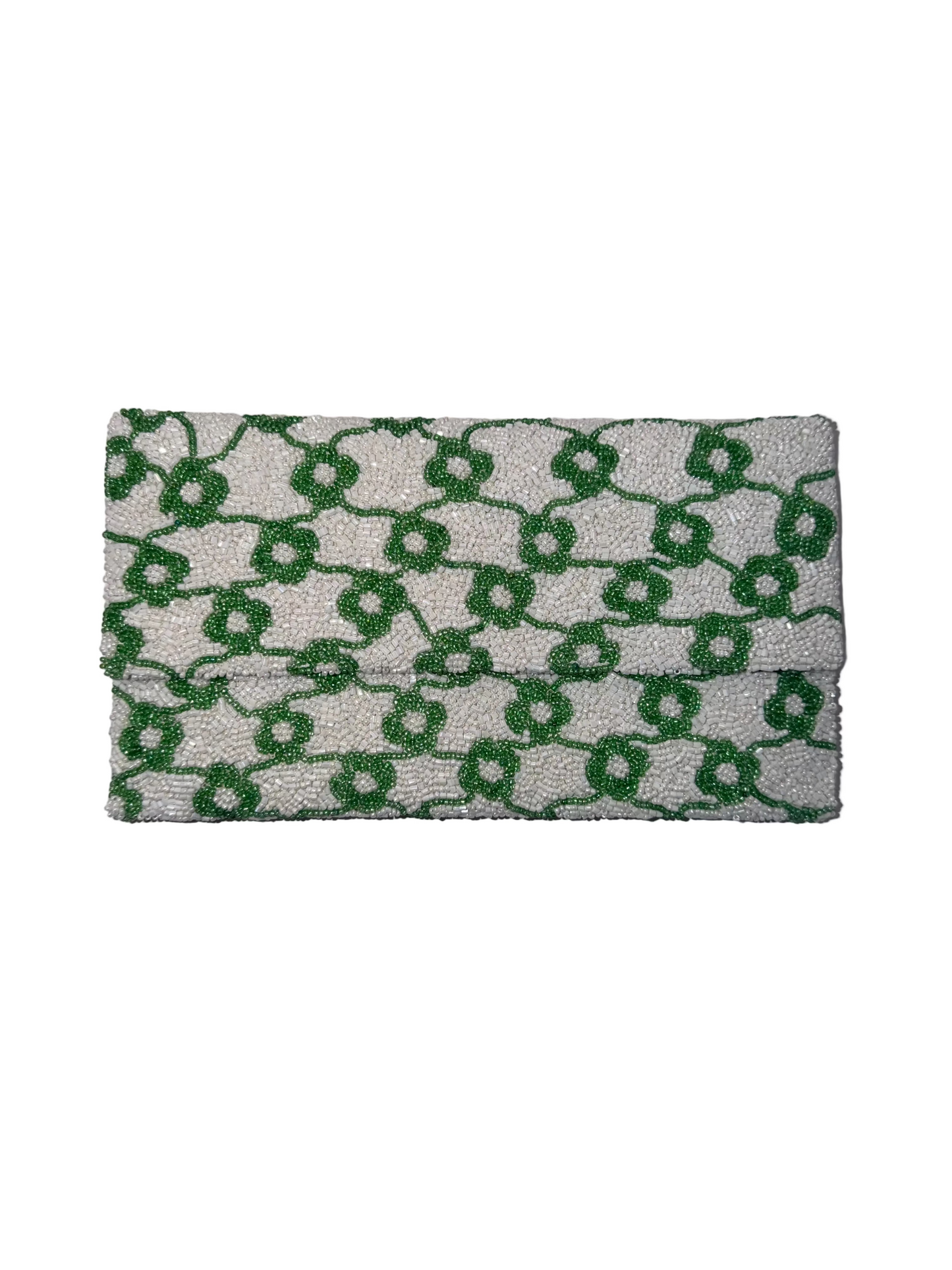 Flower Print Foldover w Chain