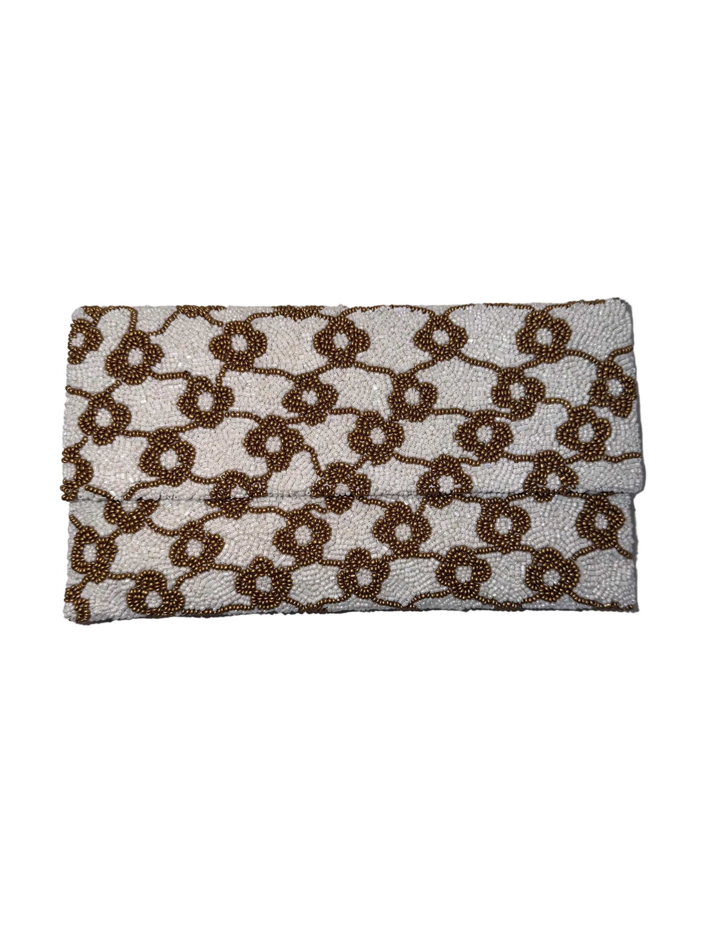 Flower Print Foldover w Chain