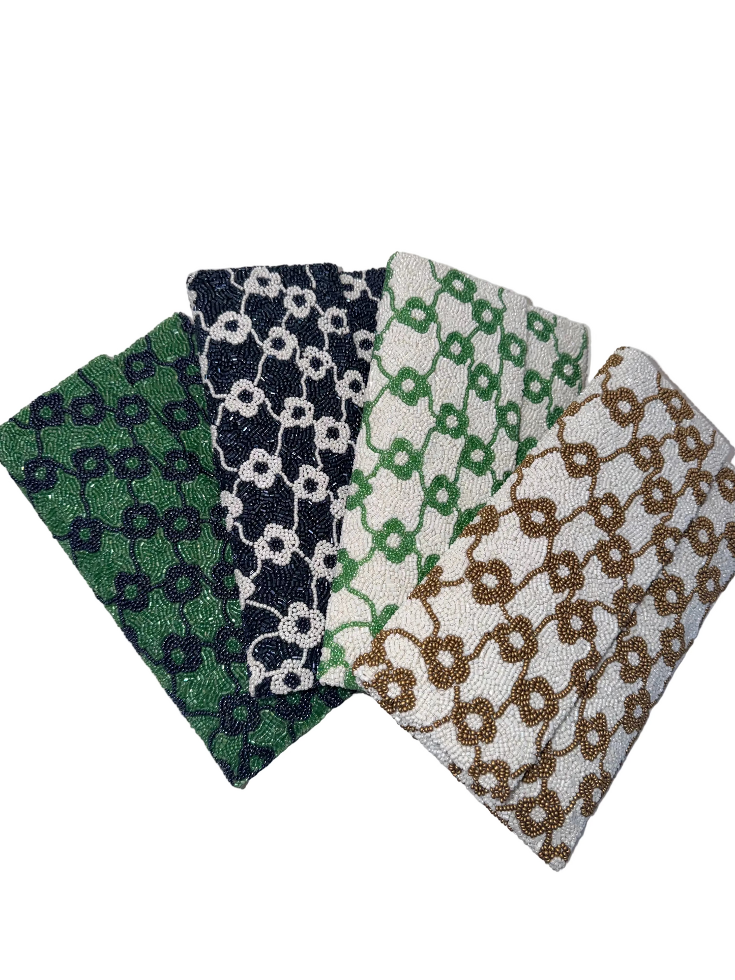 Flower Print Foldover w Chain