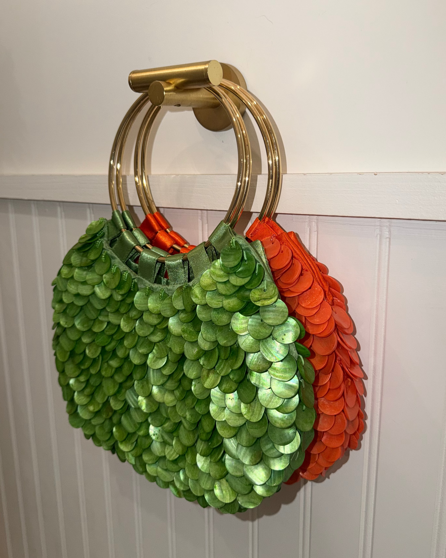 Double Ring Oval Shell Bag