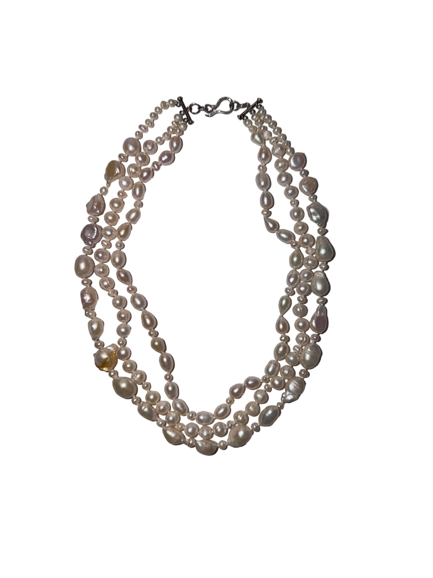 Triple Strand Pearl Necklace