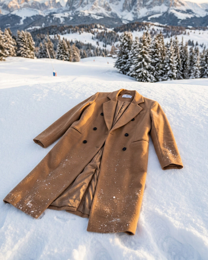 Cashmere Coat w/ Buttons