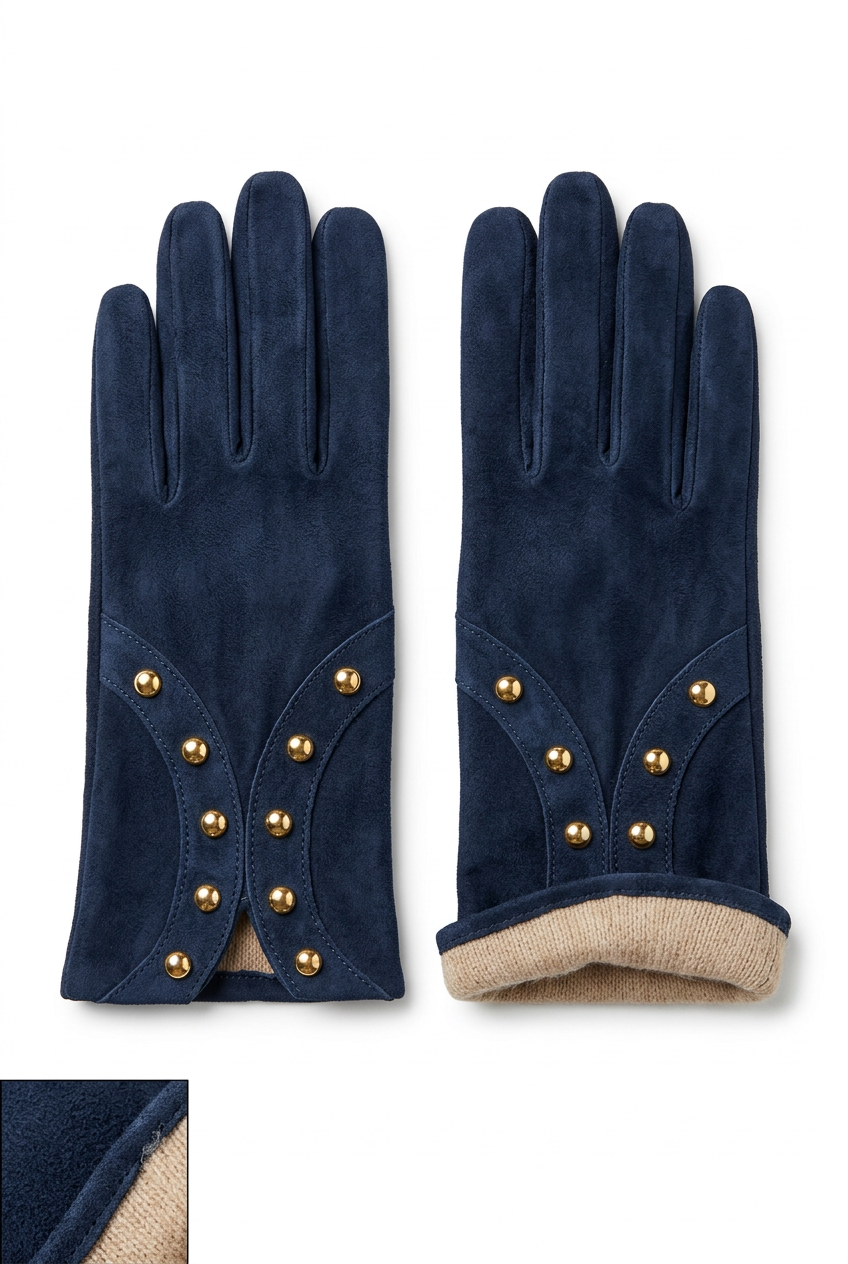 Suede Glove w/ Studs