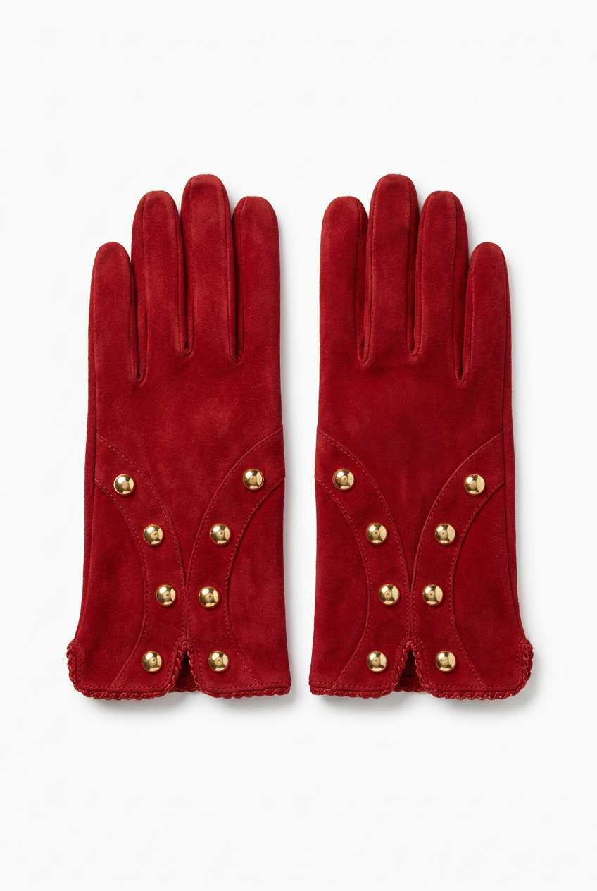 Suede Glove w/ Studs