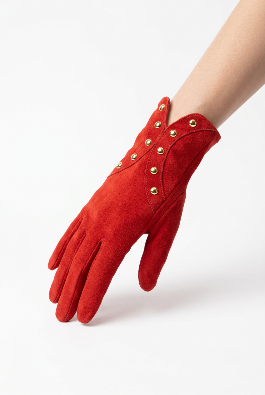 Suede Glove w/ Studs