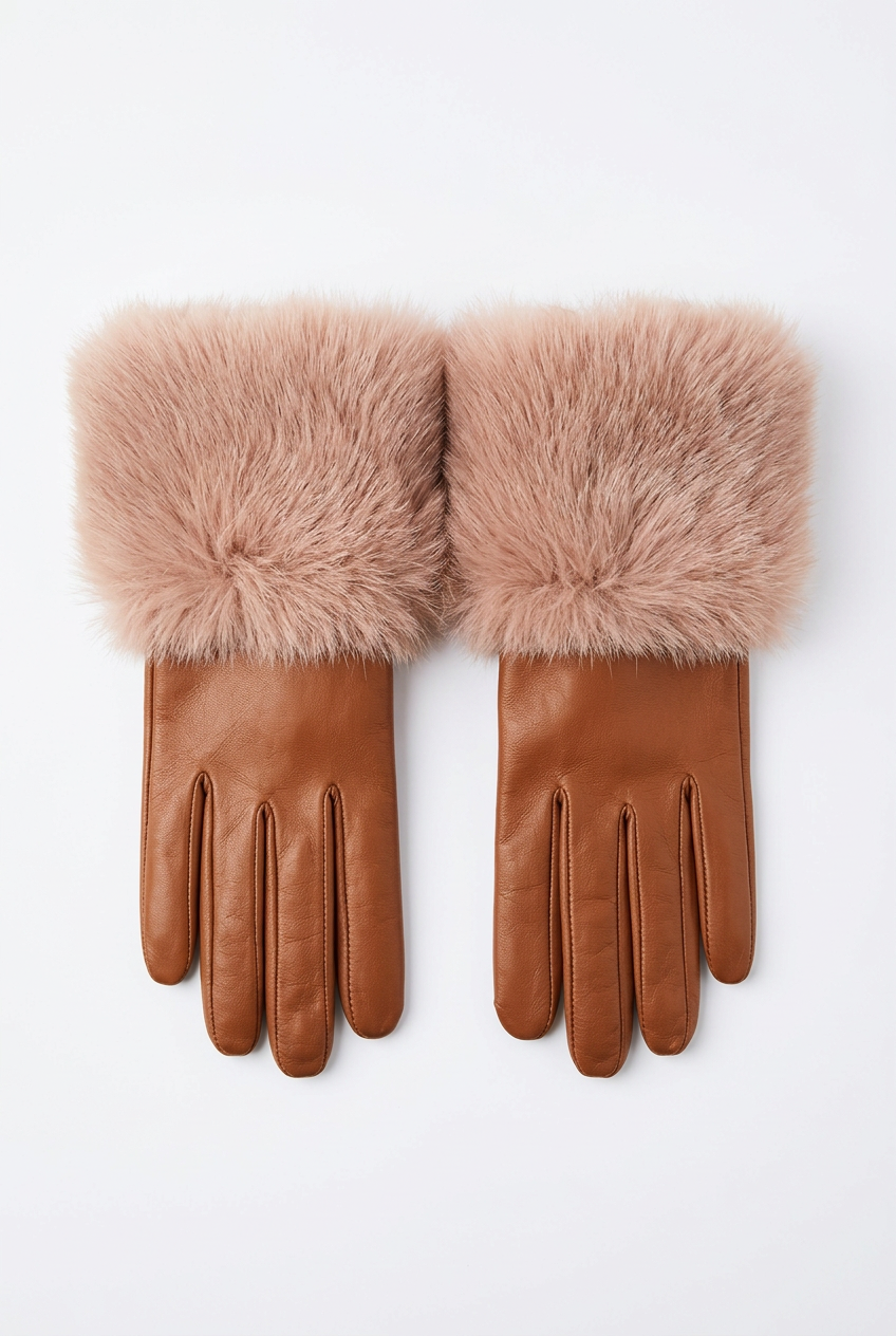 Lambskin Glove w/ Fox Fur