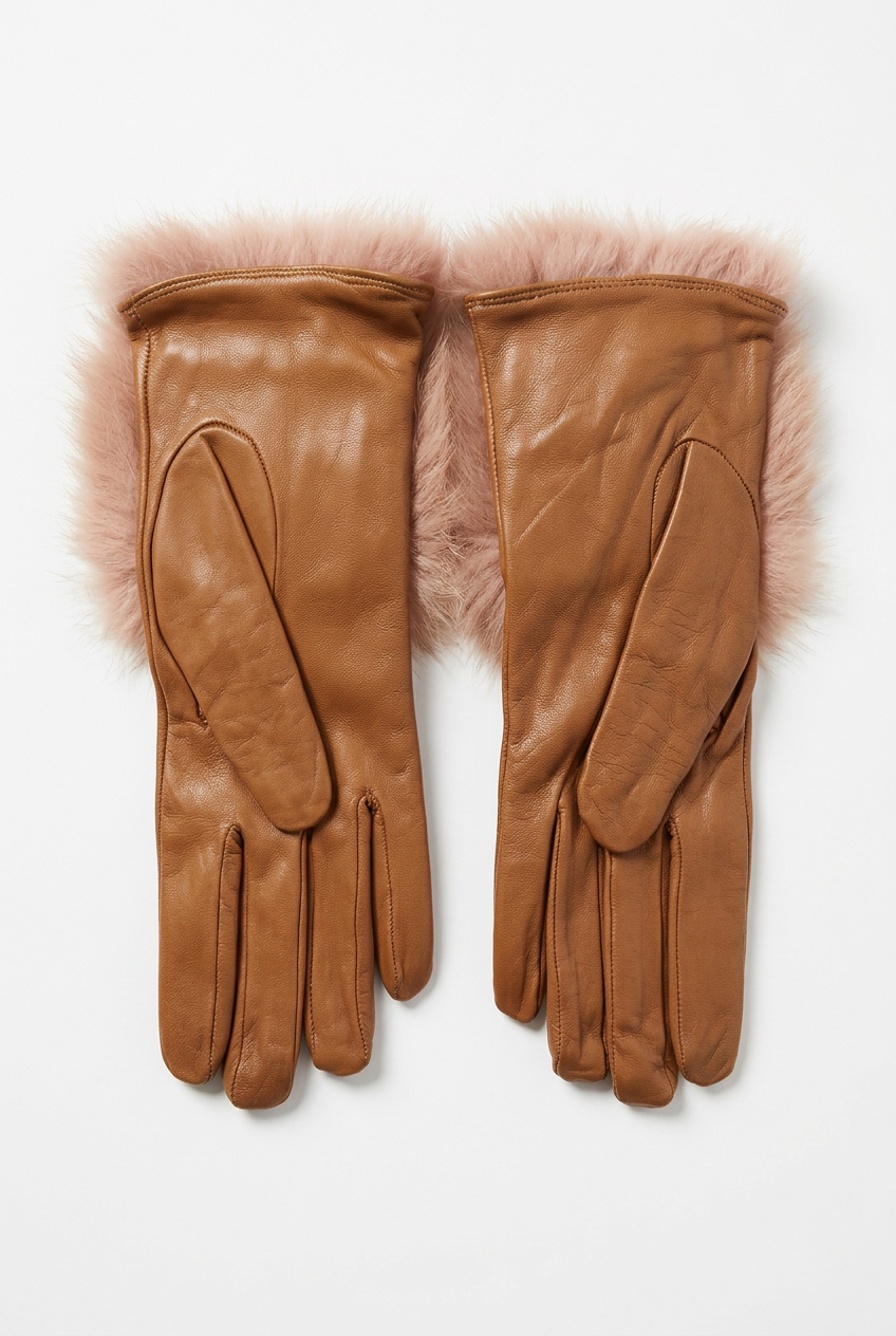 Lambskin Glove w/ Fox Fur