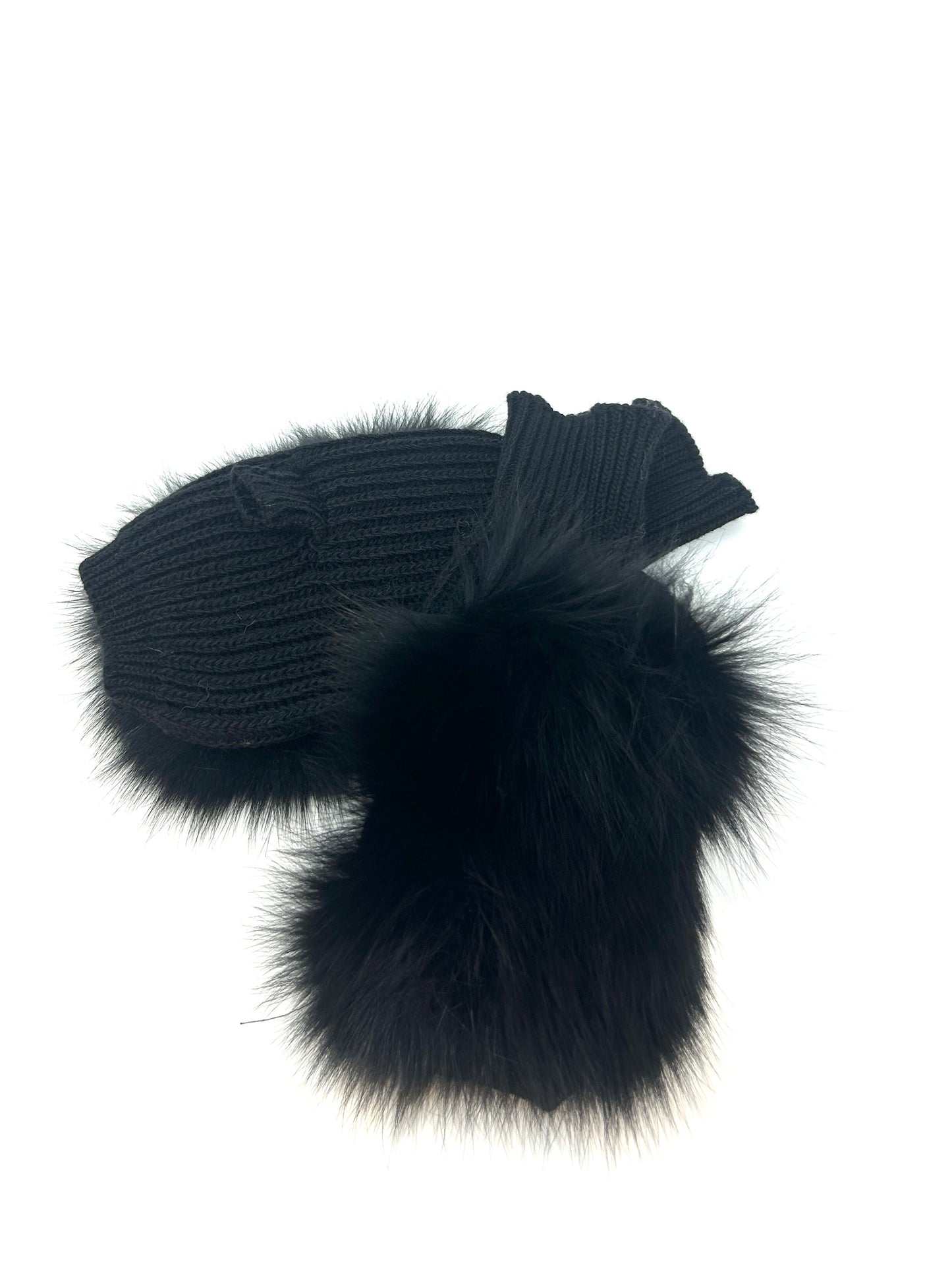 Knitted Glove w/ Fox Fur