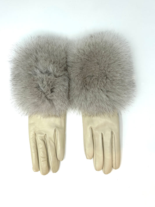 Nappa Glove - Leather w/ Fox Fur