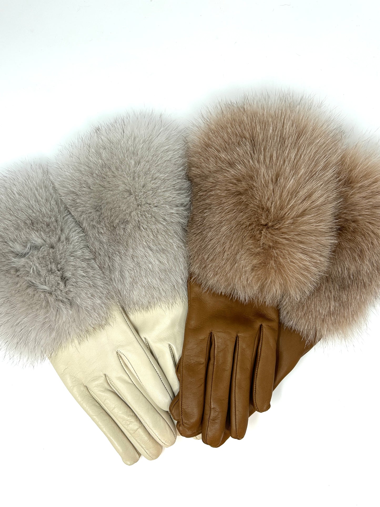 Nappa Glove - Leather w/ Fox Fur