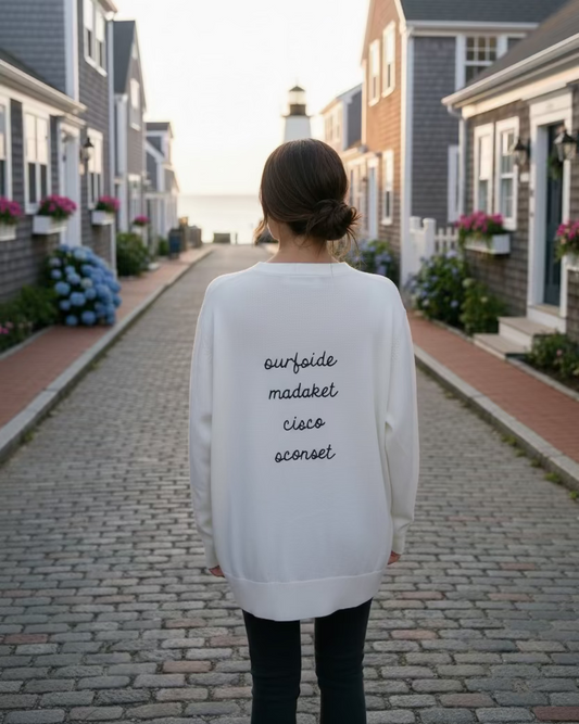 ACK Beaches Stitch Embroidery Sweater