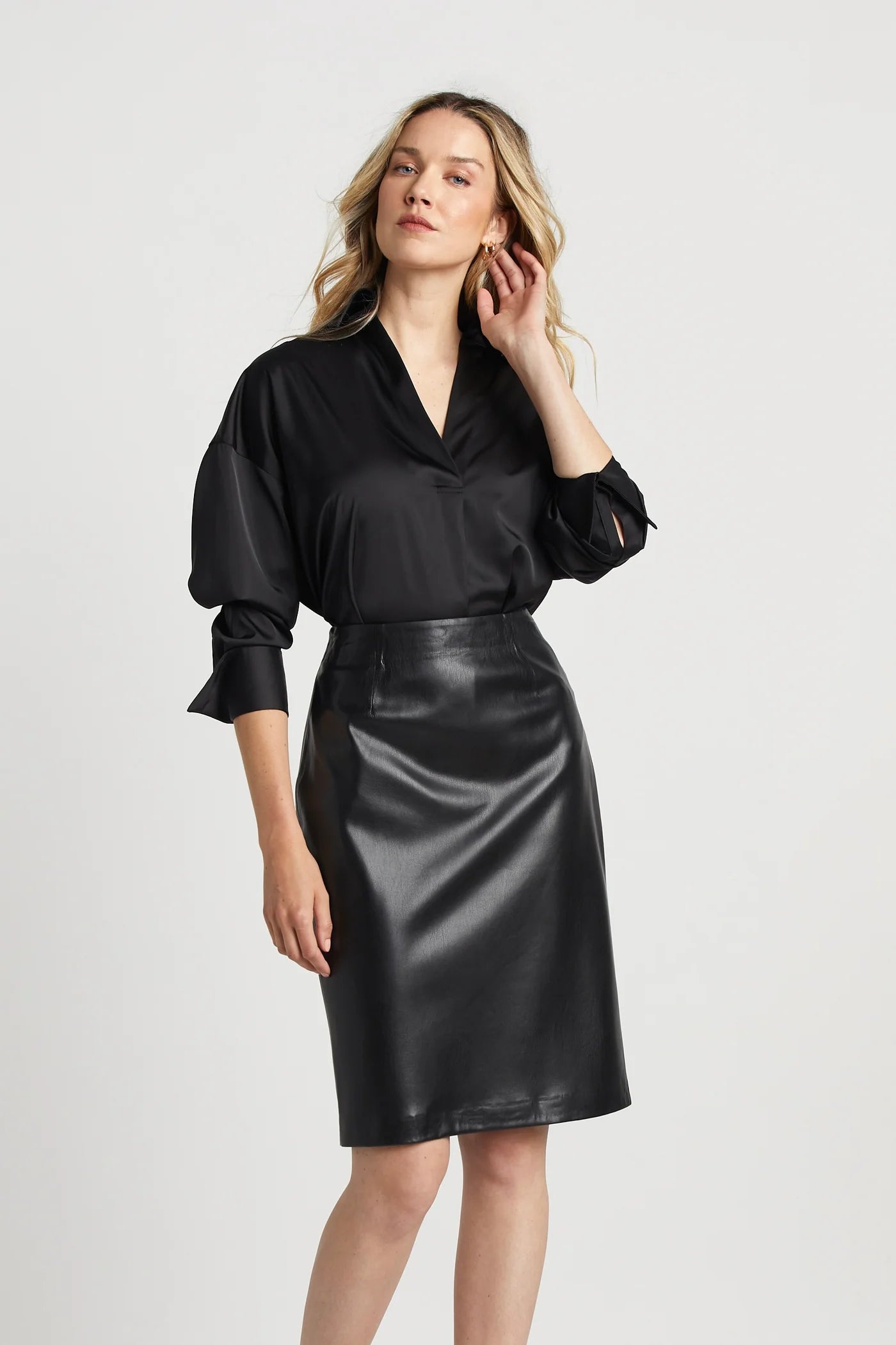 Kay Popover Satin Blouse