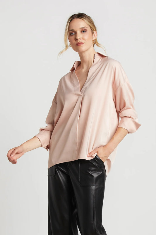 Kay Popover Satin Blouse