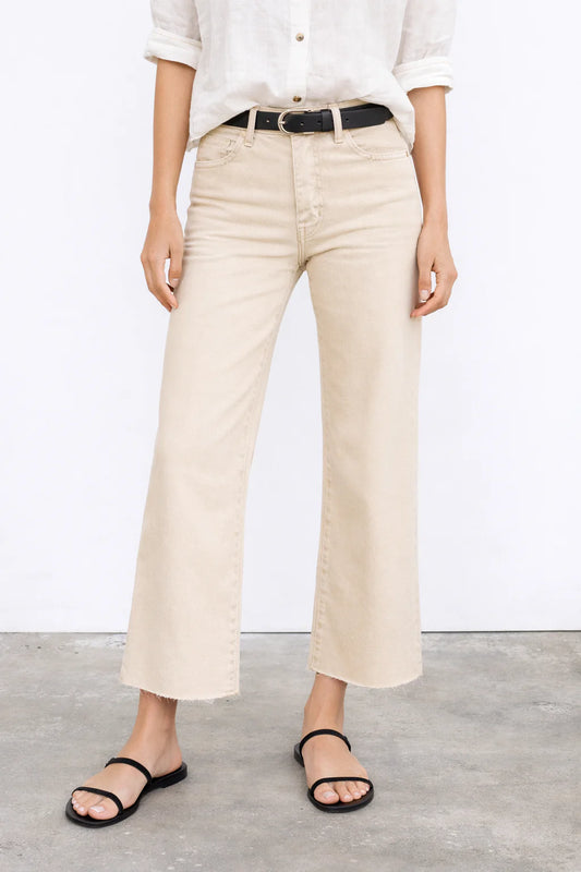 Katie Crop Jeans - Tan