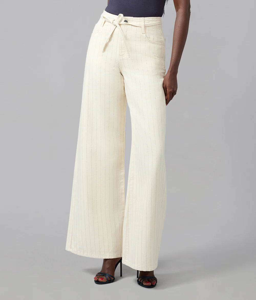 Milan High Rise Wide Leg - Silver Lining