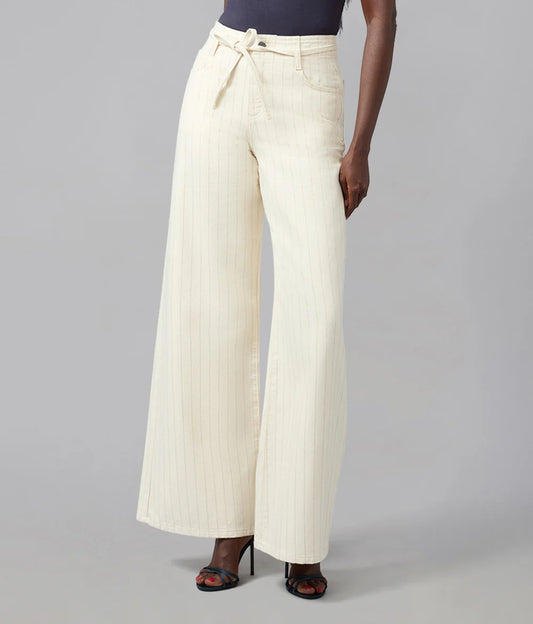 Milan High Rise Wide Leg - Silver Lining