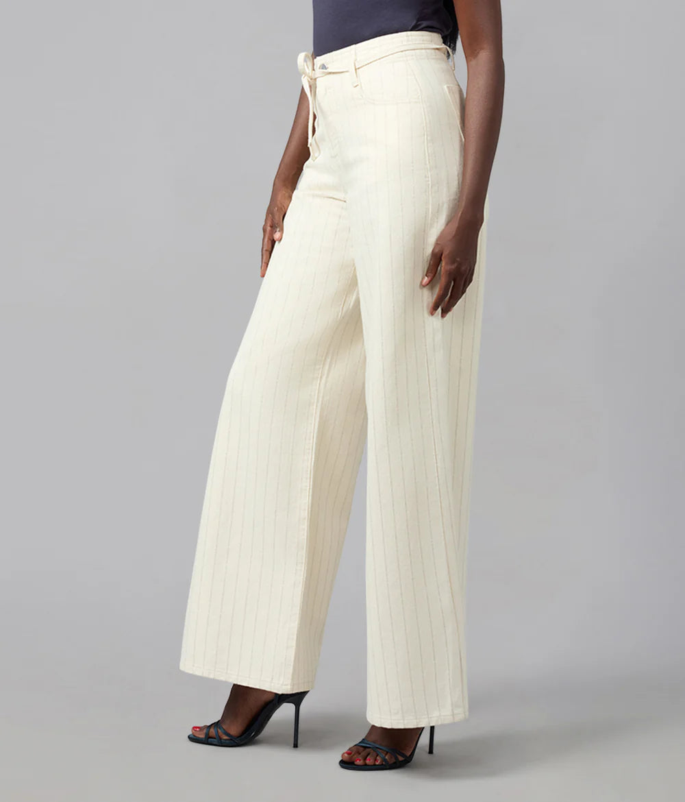 Milan High Rise Wide Leg - Silver Lining