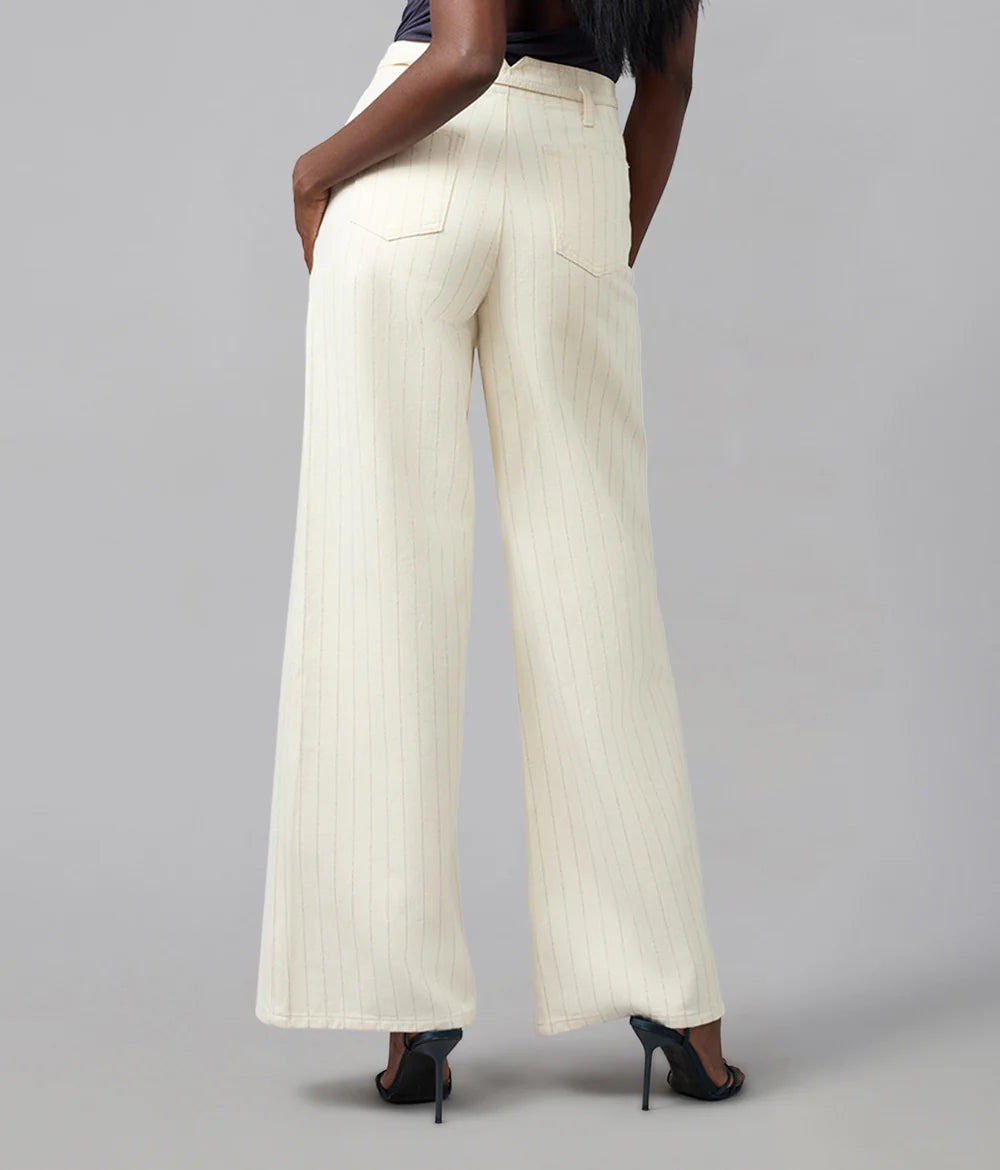 Milan High Rise Wide Leg - Silver Lining