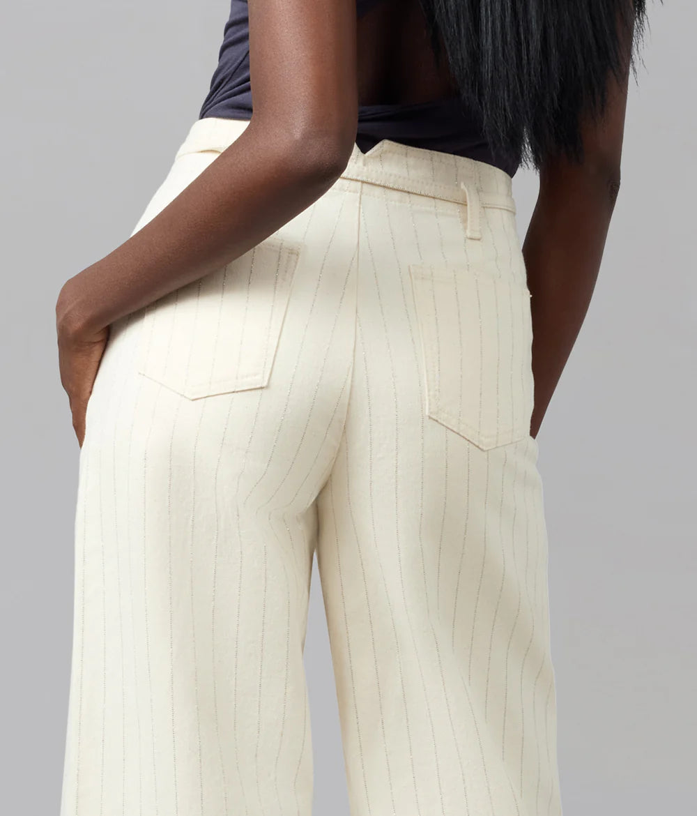 Milan High Rise Wide Leg - Silver Lining