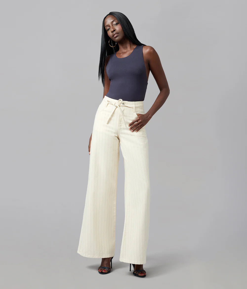 Milan High Rise Wide Leg - Silver Lining