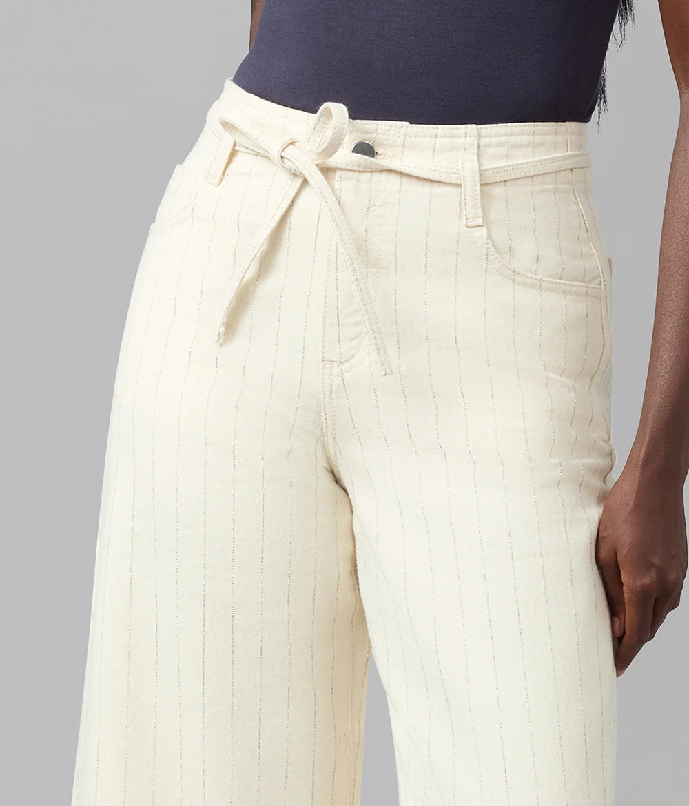 Milan High Rise Wide Leg - Silver Lining