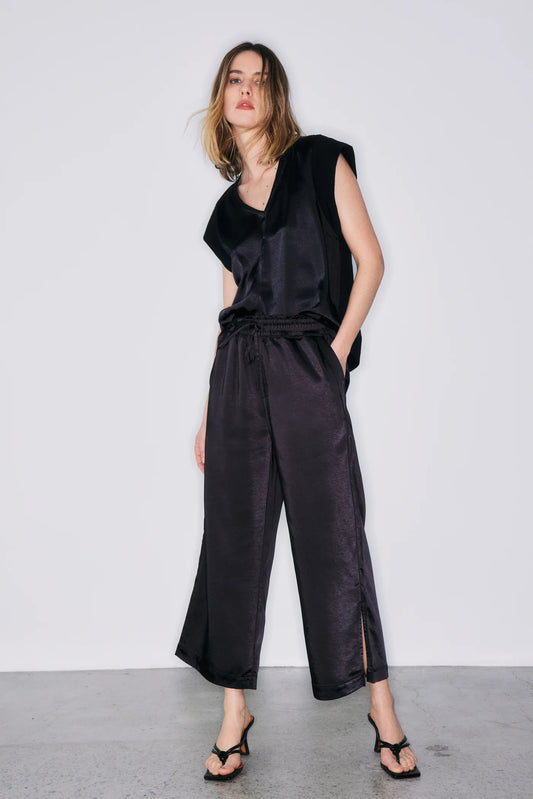 Miles Wide Leg Satin Pant