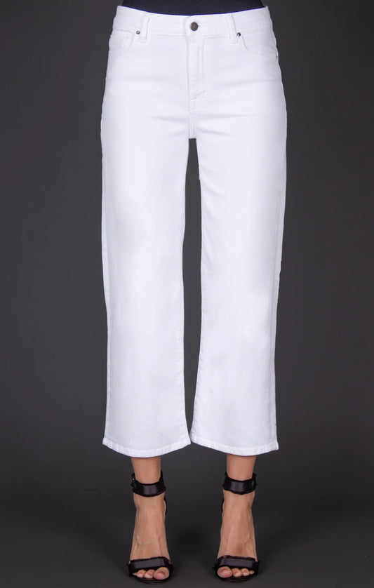 Malibu Wide Leg Crop - Vintage White