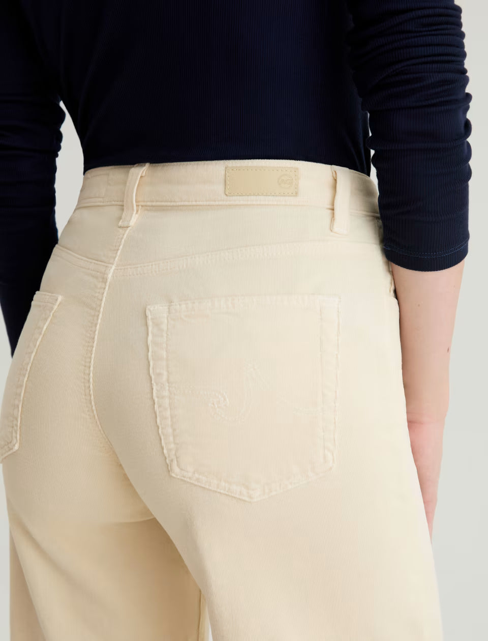 Saige Wide Leg Crop Corduroy - Opal Stone