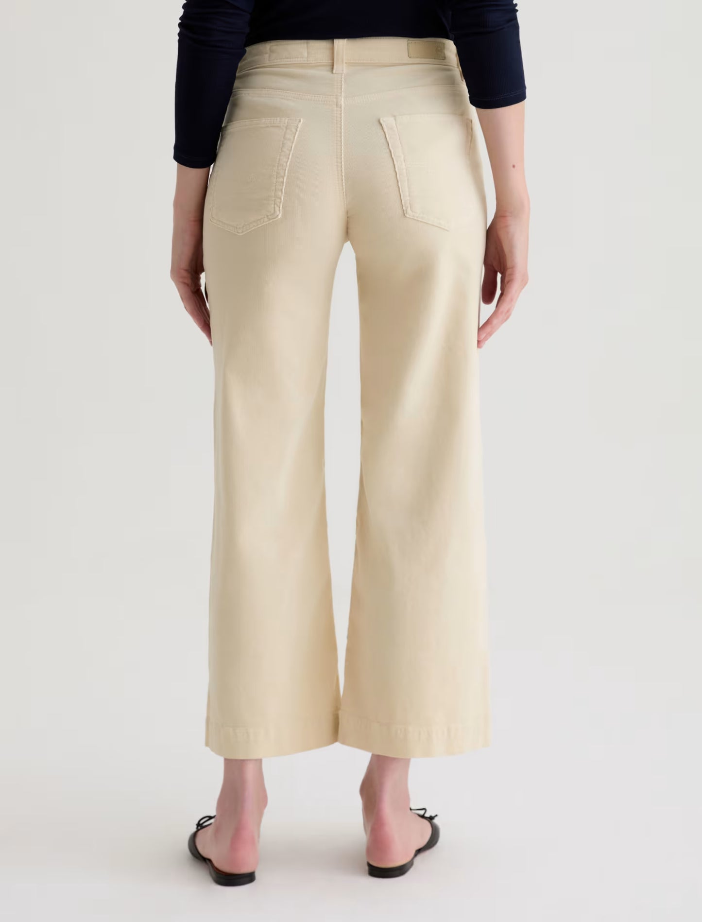 Saige Wide Leg Crop Corduroy - Opal Stone