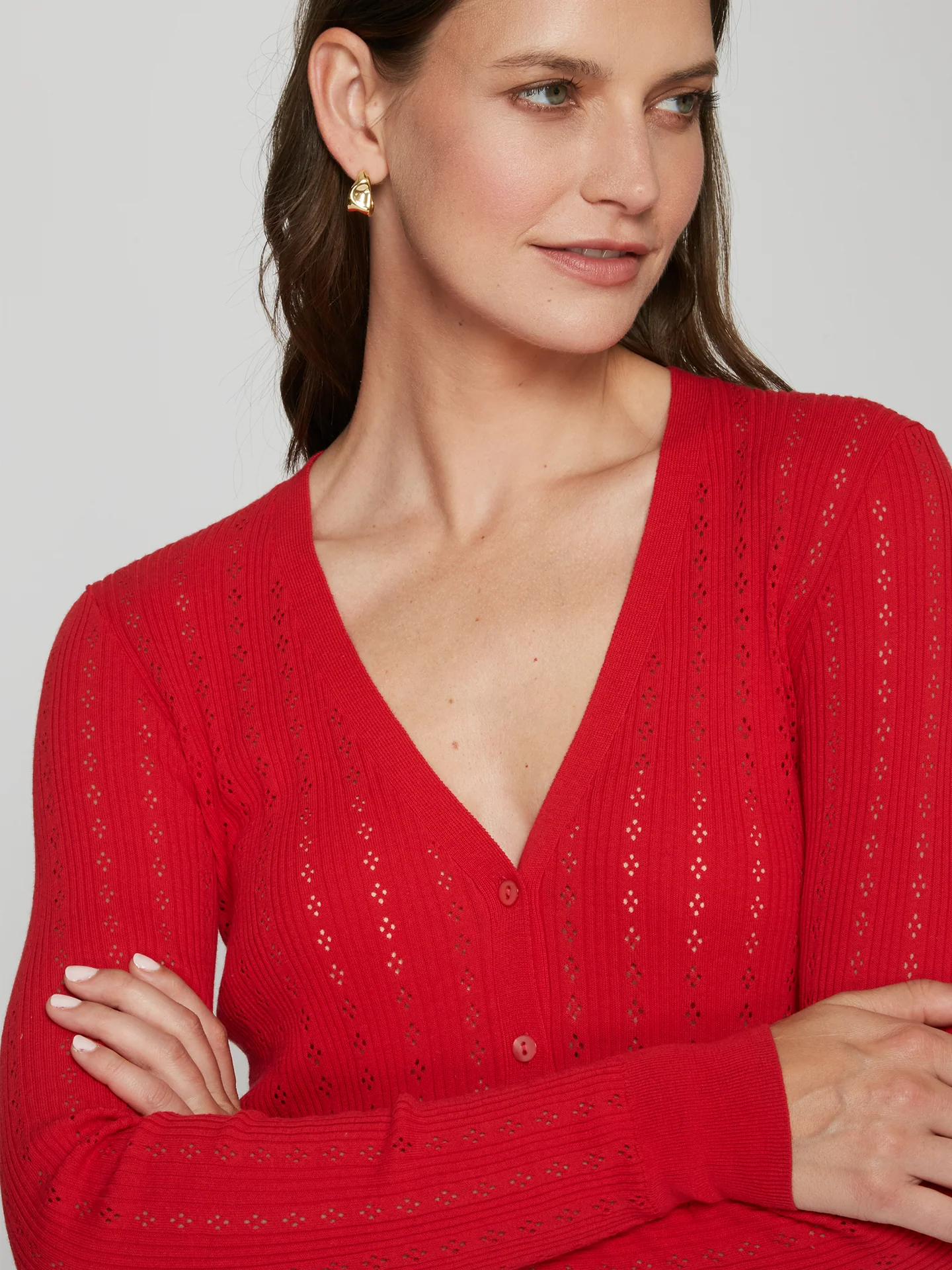 Adan Pointelle Rib Cardigan