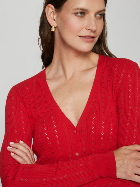 Adan Pointelle Rib Cardigan