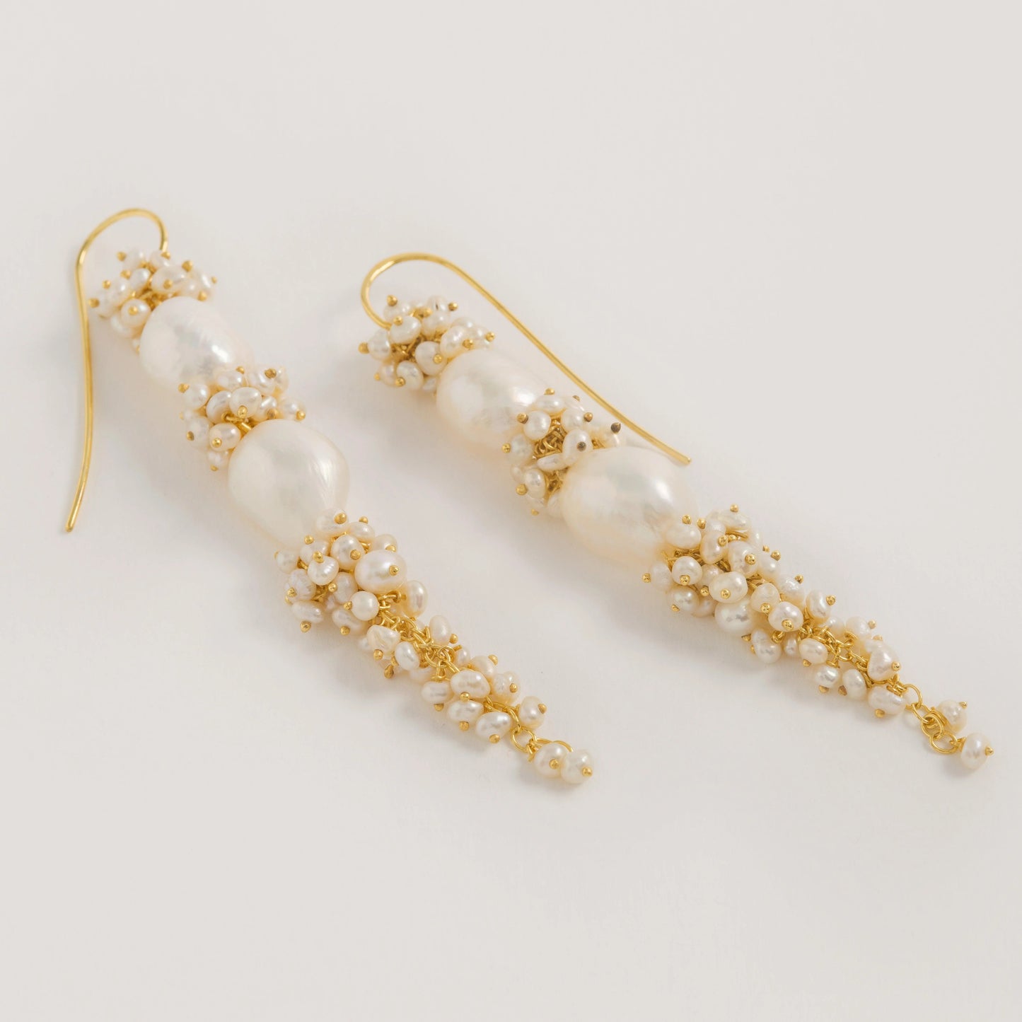 Baroque Long Pearl Drops Earring