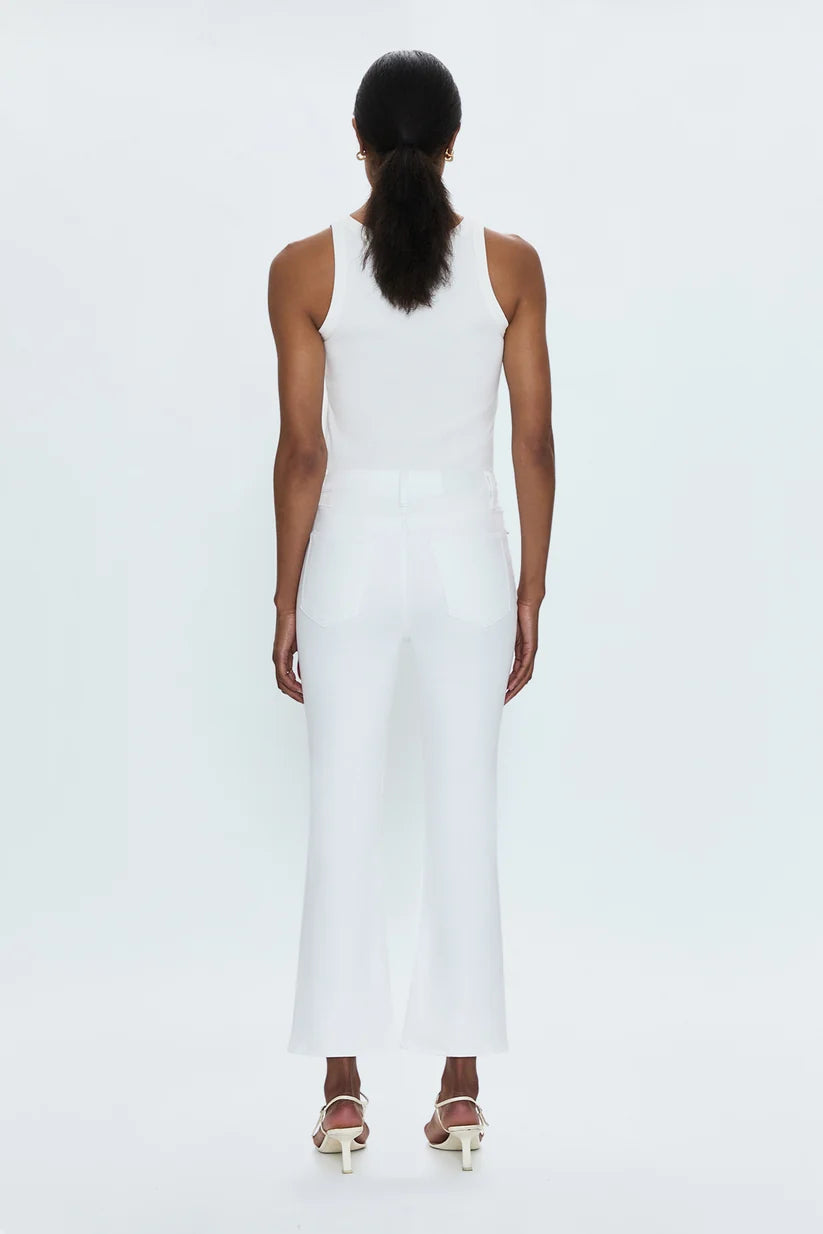 Lennon High Rise Crop Boot - Vivid White