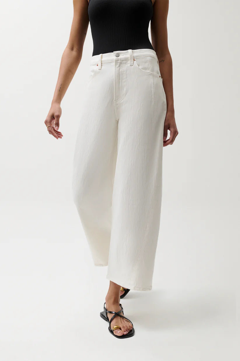 Kyra High Rise Bowed Ankle - Antique White