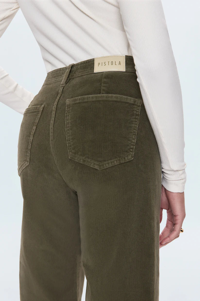 Penny Crop High Rise Wide Leg - Sequoia Corduroy