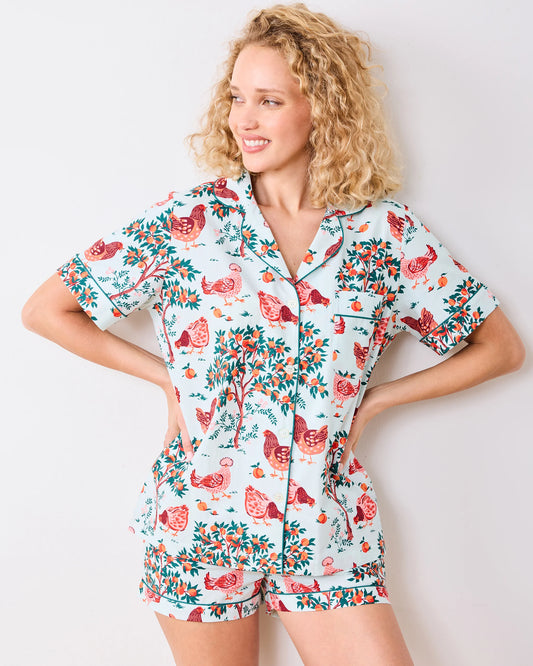 Hen House Short PJ Set