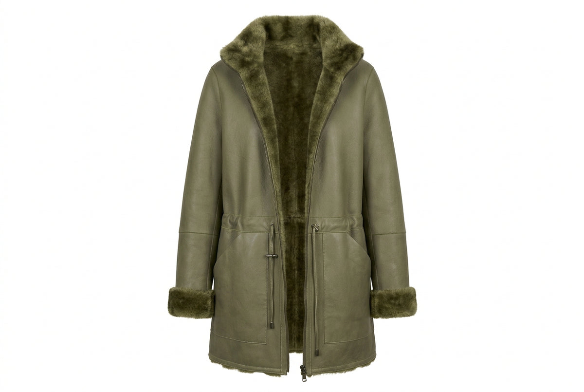 Reversible Leather/Shearling Coat