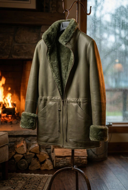 Reversible Leather/Shearling Coat