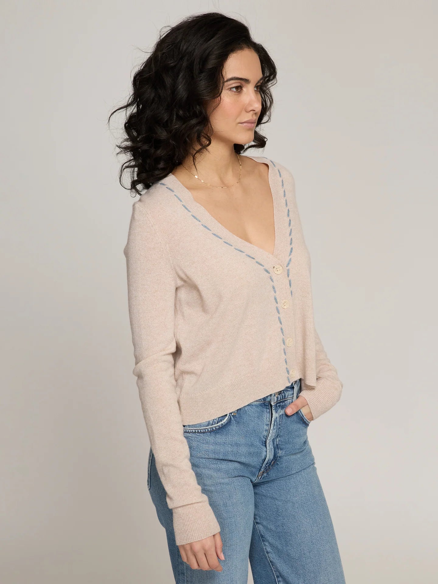 Cardigan w Tubular Lacing