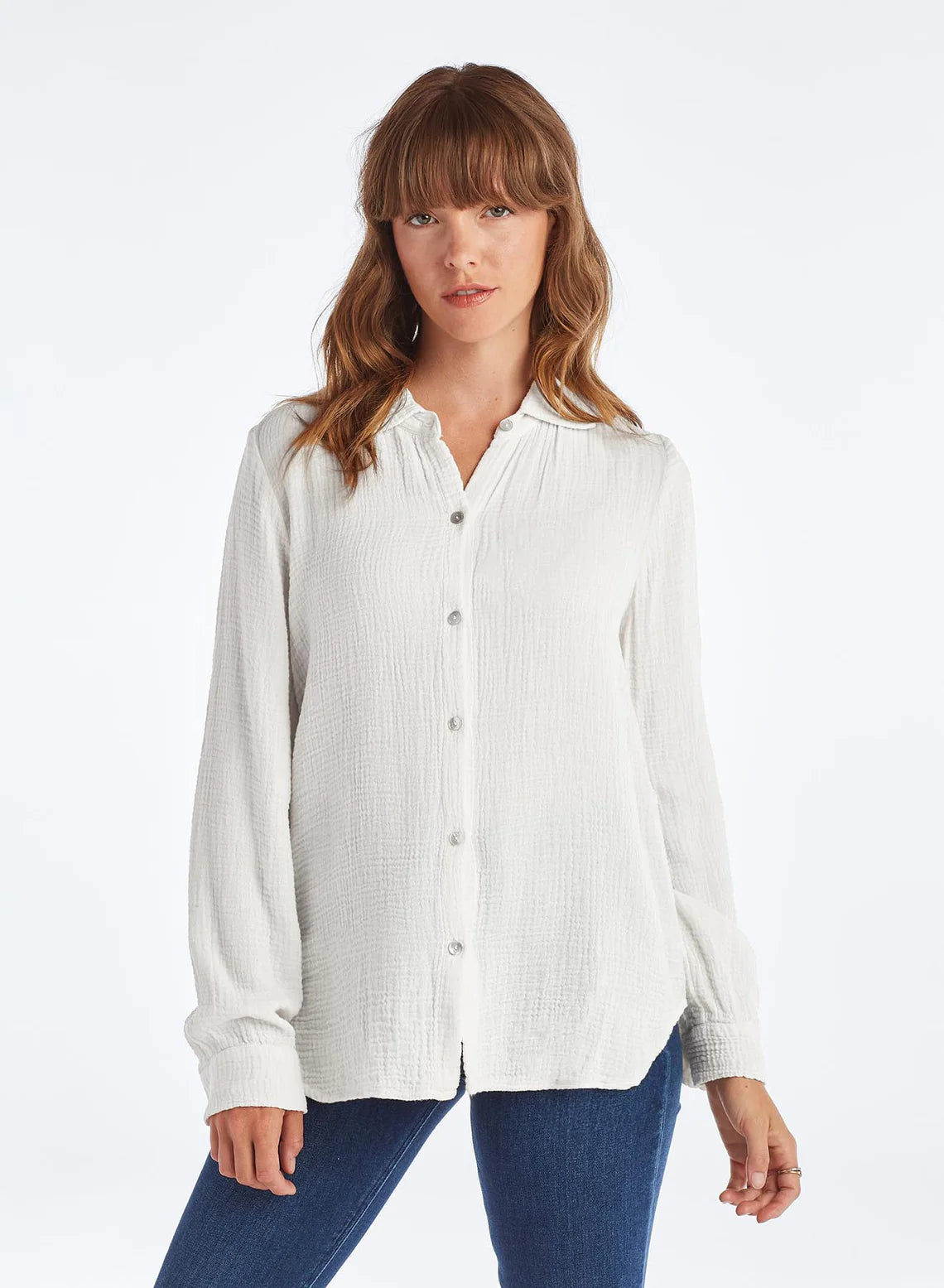 Button Down Gauze Top