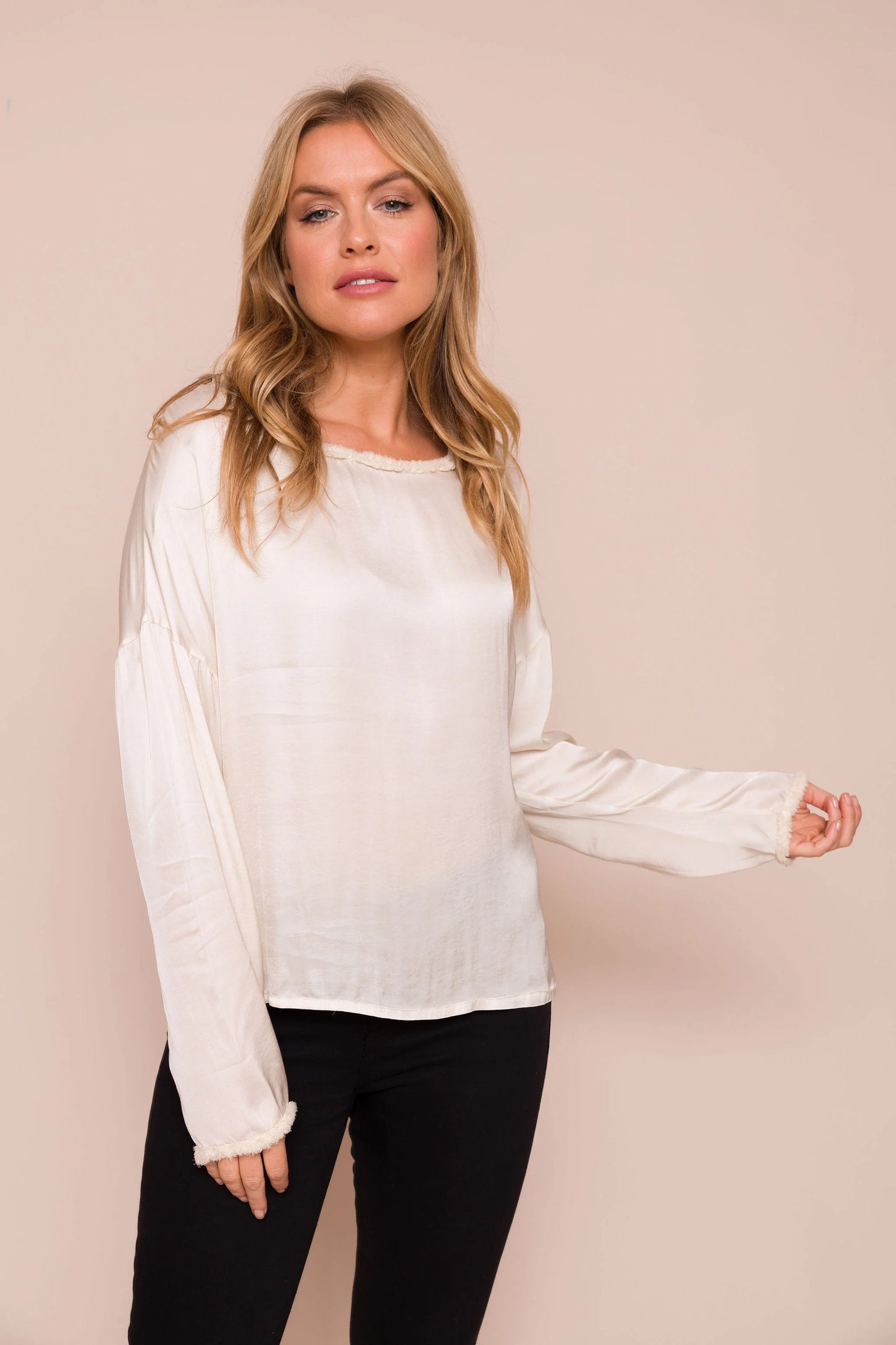 Regina Top w Frayed Edge