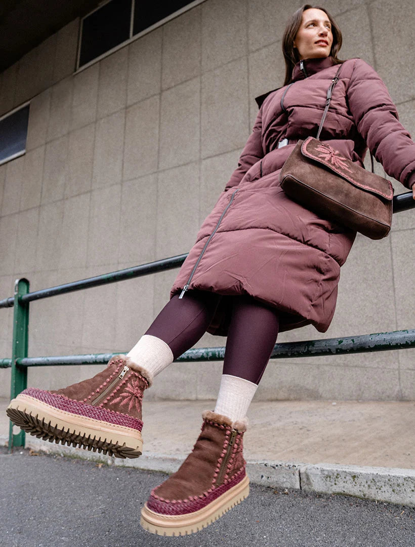 Setsu 4.0 Floral - Choc. Suede w Rosso